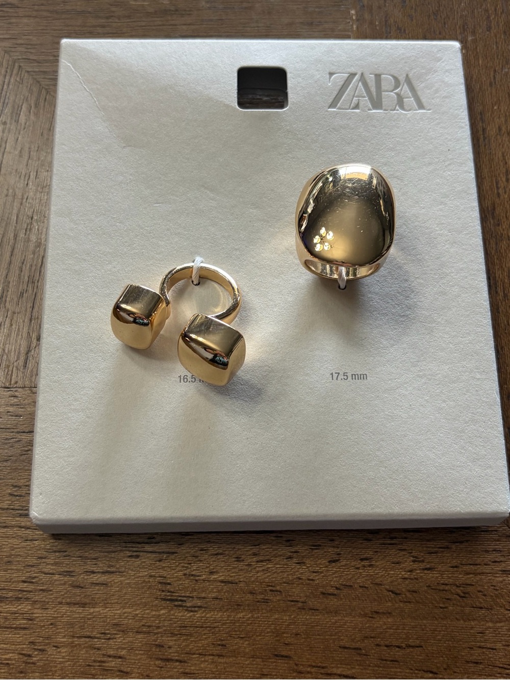 Zara 2-pack Geometric Shape Rings - Picture 5 of 6
